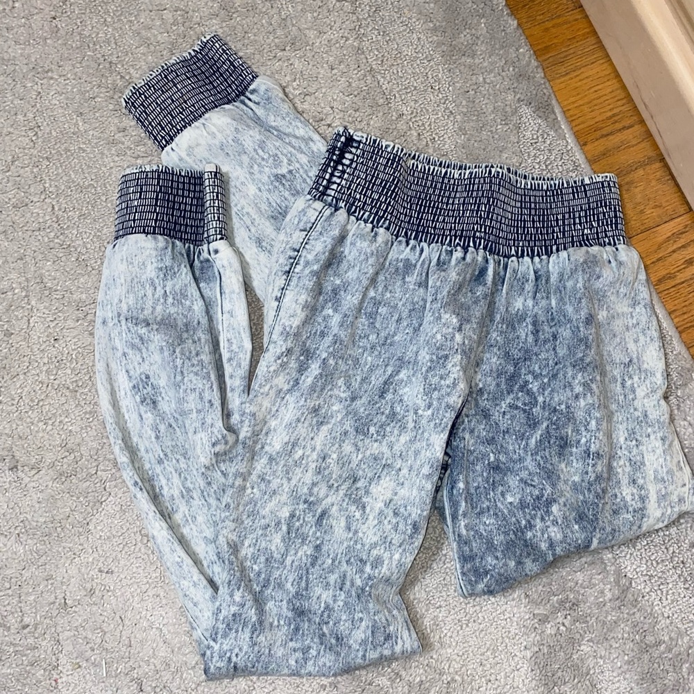 Jeans faded vintage scrunched waist High waisted